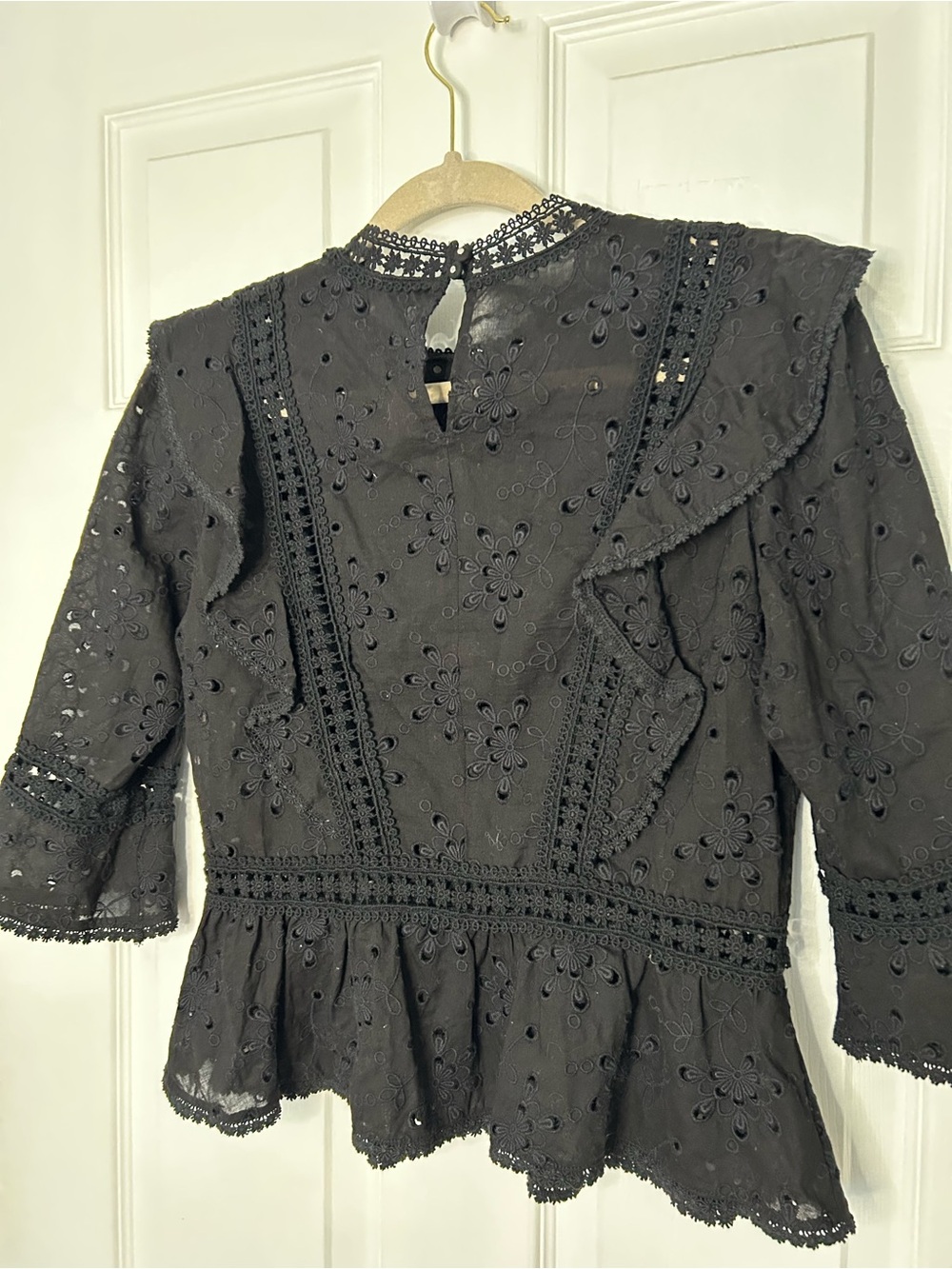 The Kooples Solar Flowers Cotton Broderie Top - Picture 12 of 12